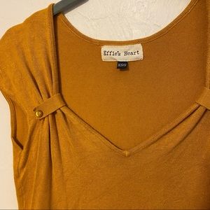 Effie’s Heart Button Detail Sweater Top